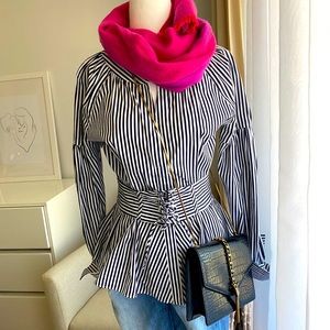 Beautiful Puff Sleeve Parker Shirt